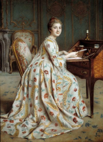 Porträtt av Marquise Dubois Mouchet-målning av Alexis Axilette (1860-1931) 1800-talets Angers, Museum of Fine Arts av Alexis Axilette