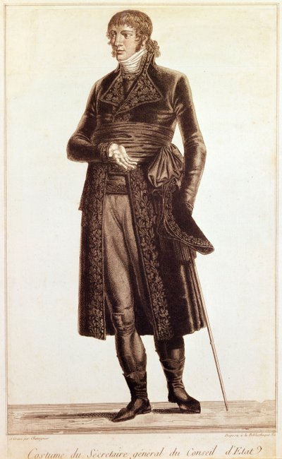 Kostym för statsrådets generalsekreterare, c.1804-10 av Alexis Chataigner