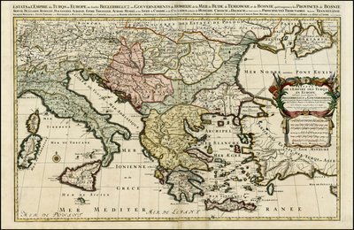 1692 års karta över det turkiska riket i Europa av Hubert Jaillot av Alexis-Hubert Jaillot