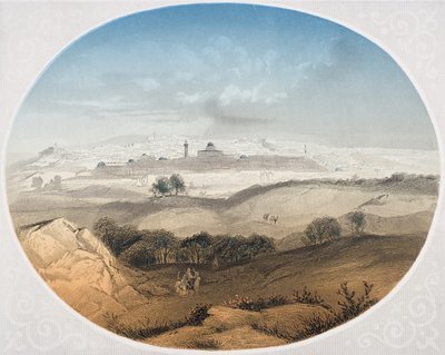 Jerusalem, graverad av Albert Henry Payne (1812-1902) frontispice till "The Life of Our Lord Savior Jesus Christ" av pastor John Fleetwood (se 276238) av Alexius Geyer
