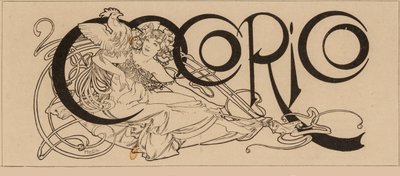 Cocorico tidskriftstitel, 1898. av Alfons Marie Mucha