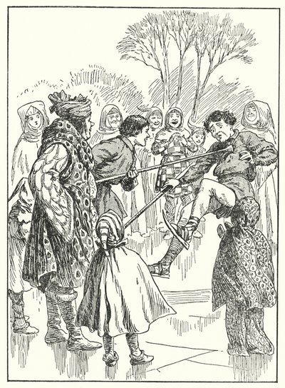 Merrie England: Lärlingar istippning (litografi) av Alfred (after) Pearse