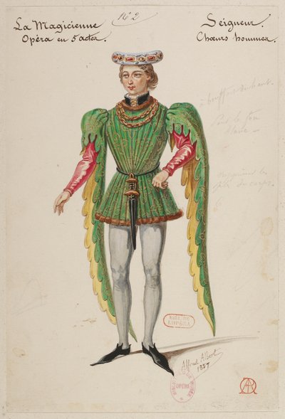 Halévy - La magicienne - kostymmodeller av Alfred Albert - 02. Seigneur, manskör av Alfred Albert