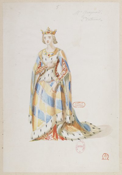 Halévy - La magicienne - kostymmodeller av Alfred Albert - 05. Mme Gueymard, 2:a kostymen av Alfred Albert
