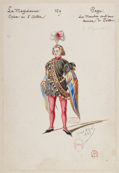 Halévy - La magicienne - kostymmodeller av Alfred Albert - 09. Sidan. Åtta extramaterial av Alfred Albert