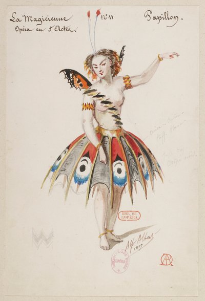 Halévy - La magicienne - kostymmodeller av Alfred Albert - 11. Fjäril av Alfred Albert