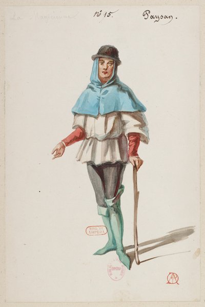 Halévy - La magicienne - kostymmodeller av Alfred Albert - 15. Paysan av Alfred Albert
