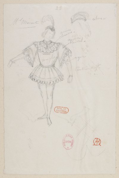Halévy - La magicienne - kostymmodeller av Alfred Albert - 23. M. Mérante, (pas de deux) av Alfred Albert
