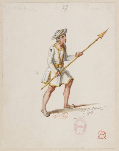 Halévy - La magicienne - kostymmodeller av Alfred Albert - 27. Schackparti, bönder (saracener) av Alfred Albert