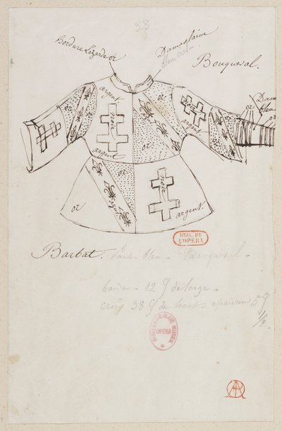 Halévy - La magicienne - kostymmodeller av Alfred Albert - 33. Herrarna Bouqueval, Barbat av Alfred Albert