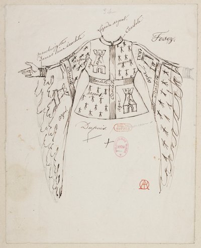 Halévy - La magicienne - kostymmodeller av Alfred Albert - 34. Herrarna Fosez, Dupuis, Ponceau av Alfred Albert