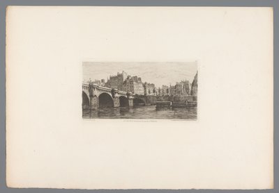 Utsikt över Pont Neuf Le Pont Neuf (titel på objekt) Franska etsningar från 1874 (serietitel) L