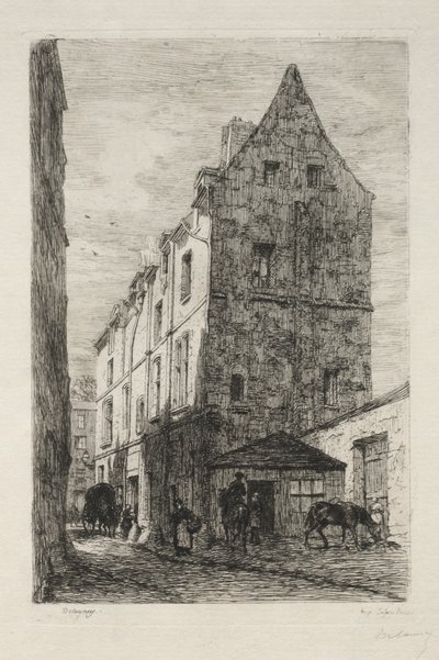 Hus känt som den vita drottningen, Rue de Marmousets av Alfred Alexandre Delauney