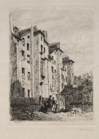 Hus, Rue de Lyonnais av Alfred Alexandre Delauney