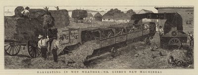 Skörd i vått väder, Mr Gibbs nya maskineri av Alfred Chantrey Corbould