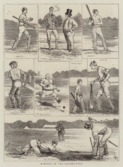 Humor på cricketfältet av Alfred Chantrey Corbould