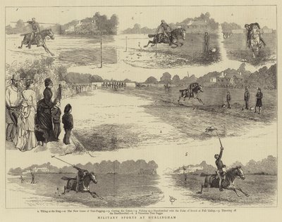 Militära sporter i Hurlingham av Alfred Chantrey Corbould