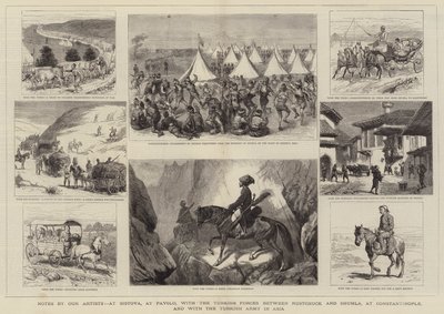 Anteckningar av våra konstnärer, i Sistova, i Pavolo, med de turkiska styrkorna mellan Rustchuck och Shumla, i Konstantinopel och med den turkiska armén i Asien av Alfred Chantrey Corbould