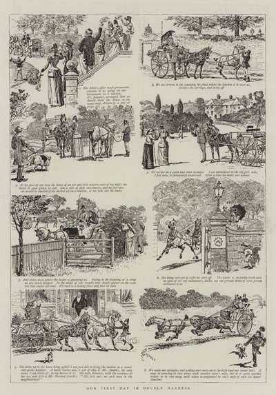 Vår första dag i Double Harness av Alfred Chantrey Corbould