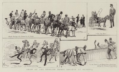 Utställning av English Horse Society på Olympia av Alfred Chantrey Corbould