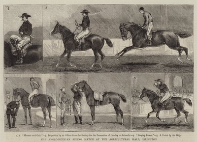 Den anglo-mexikanska ridmatchen i Agricultural Hall, Islington av Alfred Chantrey Corbould