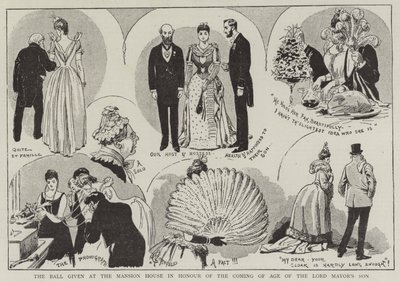 Balen som ges i Mansion House för att hedra överborgmästarens sons åldrande av Alfred Chantrey Corbould
