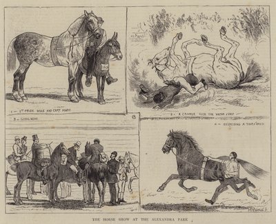 Horse Show på Alexandraparken av Alfred Chantrey Corbould