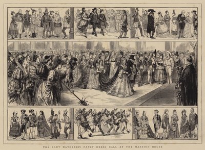 Lady Mayoress Fancy Dress Ball på Mansion House av Alfred Chantrey Corbould