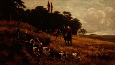 Full Cry (olja på duk) av Alfred Charles Havell