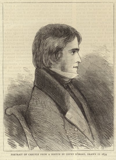 Porträtt av Thomas Carlyle av Alfred Comte d