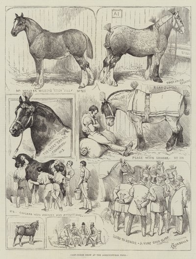 Cart-Horse Show på Lantbrukshallen av Alfred Courbould