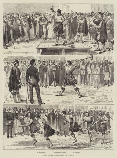 Spel från Highland Brigade i Kairo av Alfred Courbould