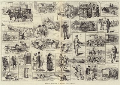 Semesterskisser vid Margate och Ramsgate av Alfred Courbould