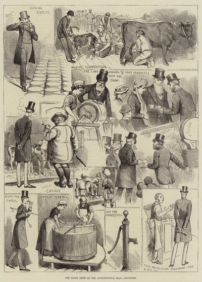 Mejeriutställningen i Agricultural Hall, Islington av Alfred Courbould