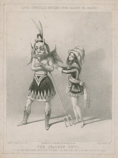 Alfred Crowquills skisser från Julliens bal masque: Den svartsjuke djävulen av Alfred Crowquill