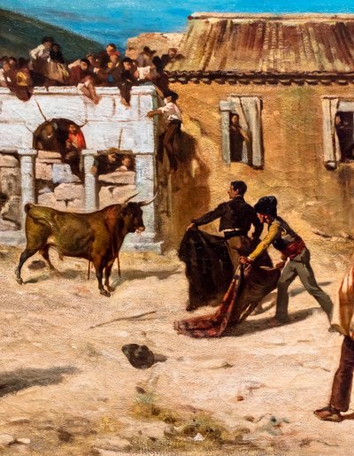 Bekämpning av novillos, detalj av Alfred Dehodencq