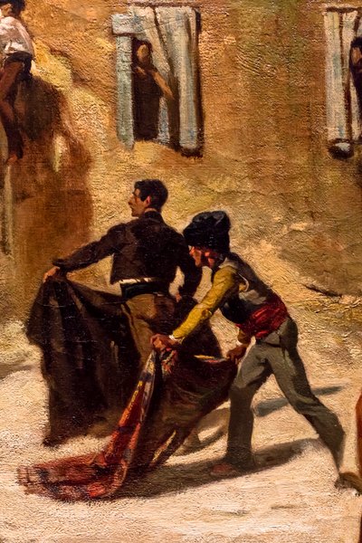 Bekämpning av novillos, detalj av Alfred Dehodencq