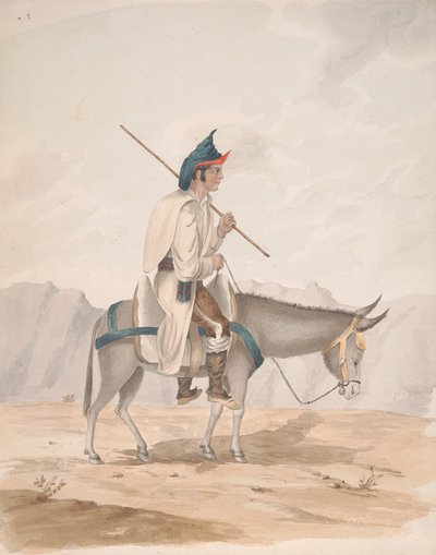 Grand Canary-Man på en åsna av Alfred Diston