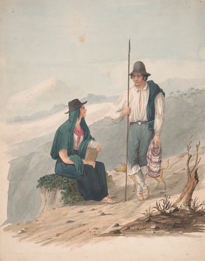 Man och kvinna från Chasna-Teneriffa av Alfred Diston