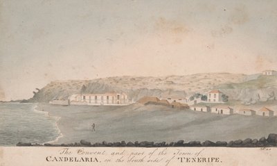 Klostret och en del av staden Candelaria, på södra sidan av Teneriffa av Alfred Diston