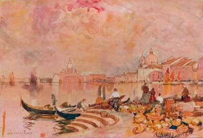 Evening Glow, Venedig, c1895 av Alfred East