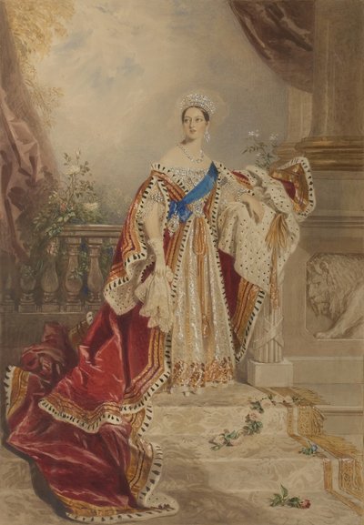 Nederländska: Drottning Victoria av England Drottning Victoria av England av Alfred Edward Chalon