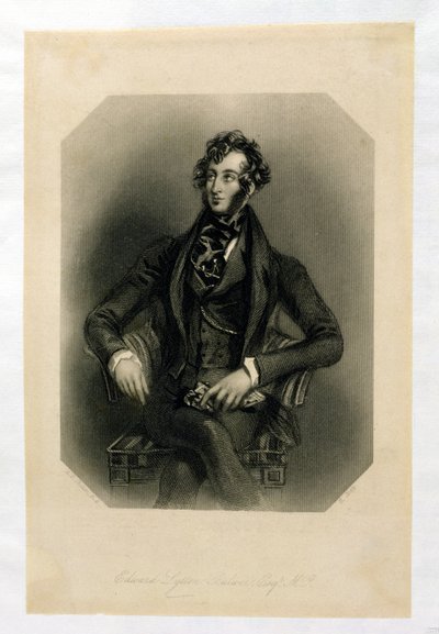 Edward Lytton Bulwer (1803-73), graverad av H. Cook av Alfred Edward Chalon
