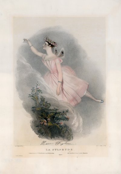 Marie Taglioni i La Sylphyde av Alfred Edward Chalon