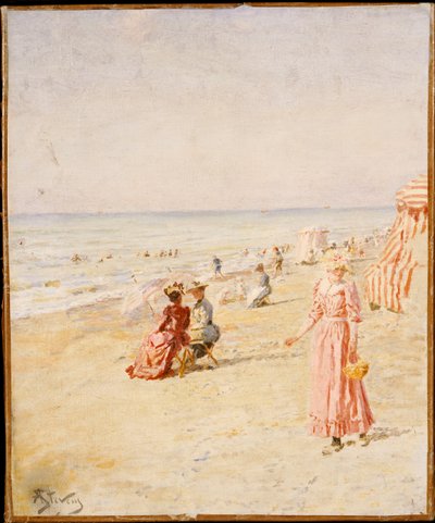 Stranden, Ostende av Alfred Emile Stevens