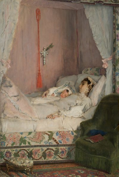 Une mère (En mor), ca 1870 (olja på pannå) av Alfred Emile Stevens