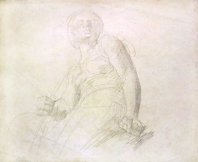 Studie av en figur, ca 1850 (penna på papper) av Alfred George Stevens