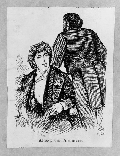 Oscar Wilde (1854-1900) Bland publiken av Alfred Gish Bryan