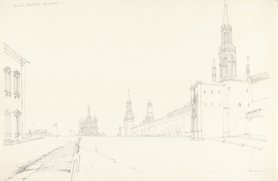 Moskva, 1827 (grafit på papper) av Alfred Gomersal Vickers