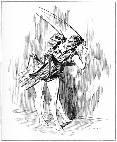 Illustration för "Kvinnornas ande" av Alfred Grevin